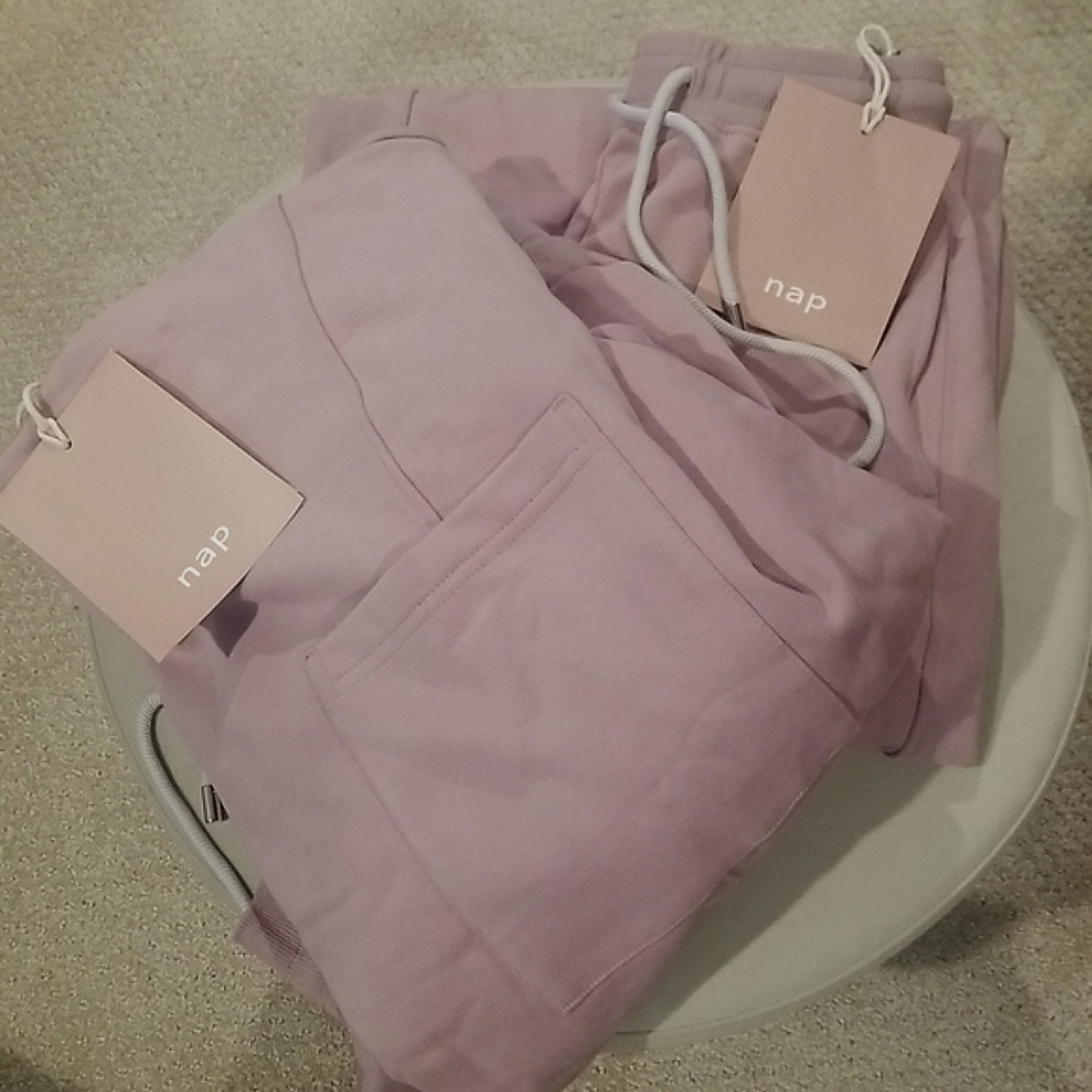 NWT Drawstring Hem Sweatshirt & Balloon Sweatpants Set (Dove Purple) -NAP - Picture 10 of 13